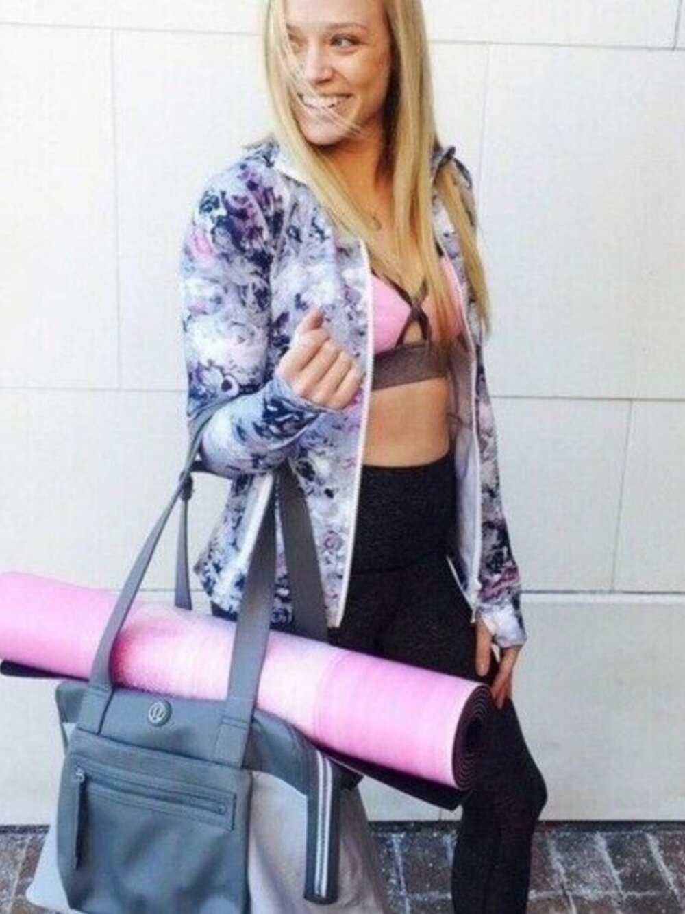 Lululemon Blue Purple Moody Mirage Floral Define Track Zip Up Jacket